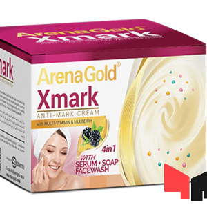 Arena Gold Xmark Anti-Dark Spot Cream with Serum + Soap + Facial Cleanser - 28g