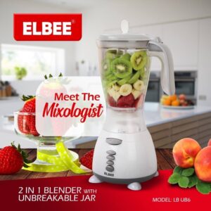 Elbee 2 in 1 Blender with Unbreakable Jar- UB6