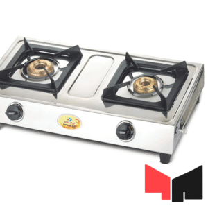 Bajaj Popular Eco Gas Stove | 2-Burner | Stainless Steel | ISI Certified