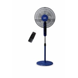Elbee LB-639R 16-Inch Remote Pedestal Fan – Navy Blue