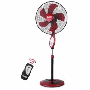 Elbee LB-879R 18-Inch 7-Blade Remote Pedestal Fan – Grey