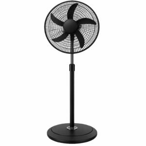 Elbee LB-985 18-Inch 5-Blade Pedestal Fan – Black