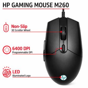 HP M260 Wired RGB Gaming Mouse – Black
