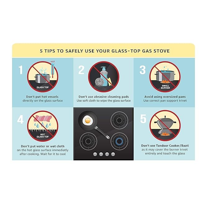 Bajaj CGX 2 ECO Two-Burner Stainless Steel Gas Stove - Image 6