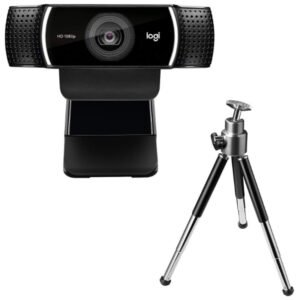 Logitech C922 Pro Full HD Streaming Webcam – 1080p/30fps, 720p/60fps, Dual Microphones, Tripod