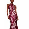 WAVELON Silk and Chiffon 6-Yard Fabric Set Design - 3247 - Wine