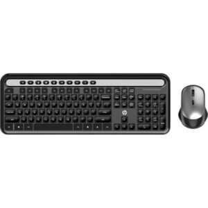 HP CS500 Wireless Keyboard & Mouse Combo – English QWERTY, 2.4GHz USB Receiver, Black