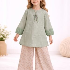 Girls Elegant Three-Piece Dress, Bolero & Leggings Set - 4705