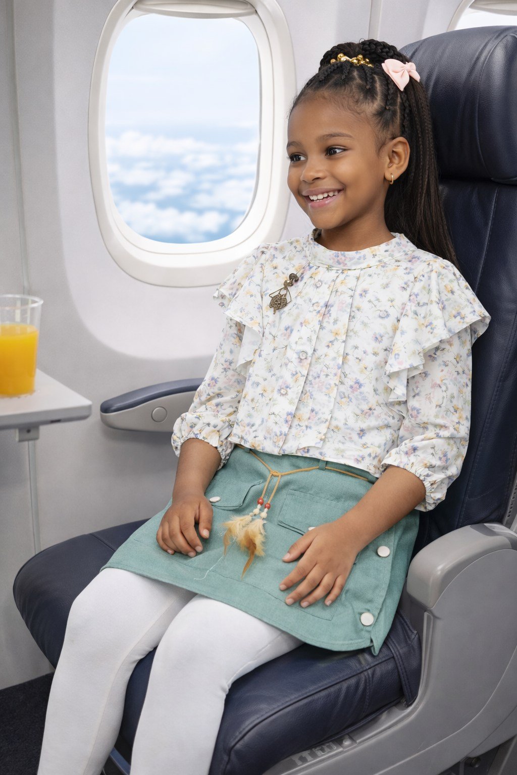 Girls Embroidered Summer Top & Ruffle Shirt Set - 4652 - Image 4