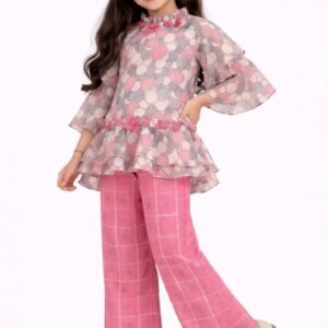 Girls Ethnic Printed Two-Piece Set - 4678