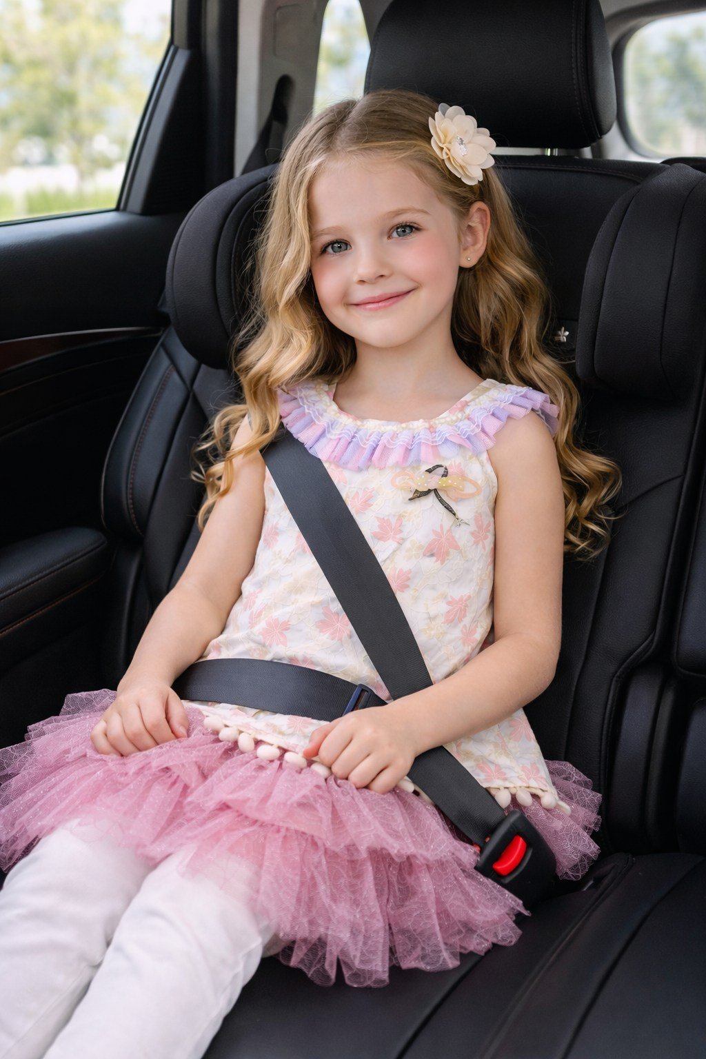 Girls Ivory Lace Dress, Pink Bolero & White Leggings Set - 1409 - Image 4