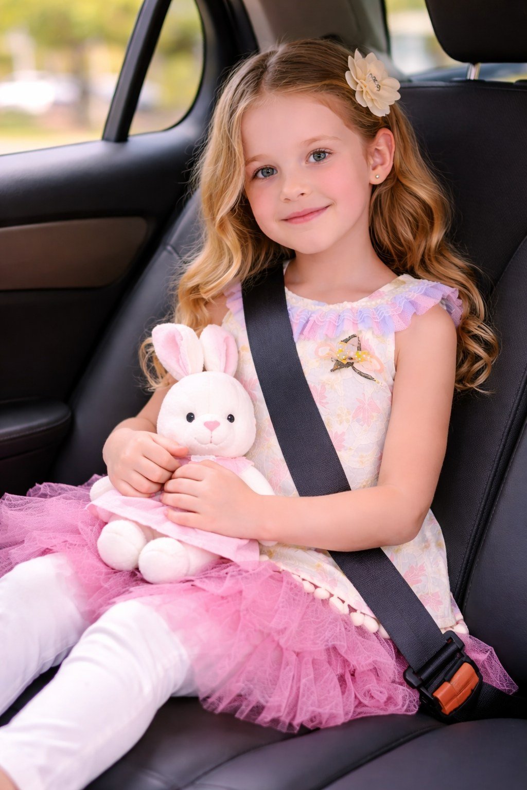 Girls Ivory Lace Dress, Pink Bolero & White Leggings Set - 1409 - Image 5