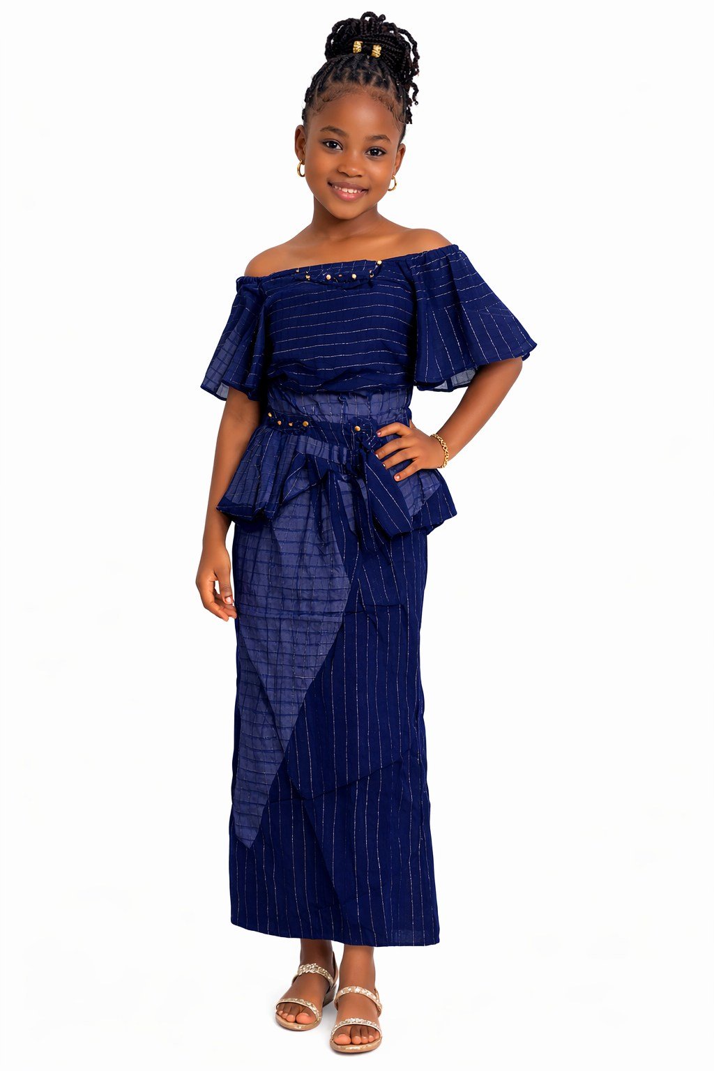 Girls Midnight Blue Elegance Set - 4713