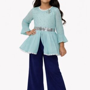 Girls Turquoise Two-Piece Outfit Set - 4001