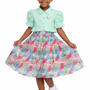 Girls Elegant Floral Party Dress - 4686