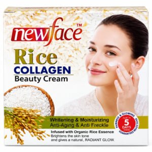 NewFace Rice Collagen Beauty Cream – Organic Rice Essence, Brightening, Moisturizing & Anti-Aging Facial Care