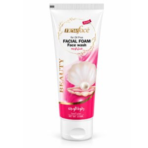 Newface Oil-Free Facial Foam Face Wash – Pearl Extract, Deep Cleansing & Brightening Care, 100 ml