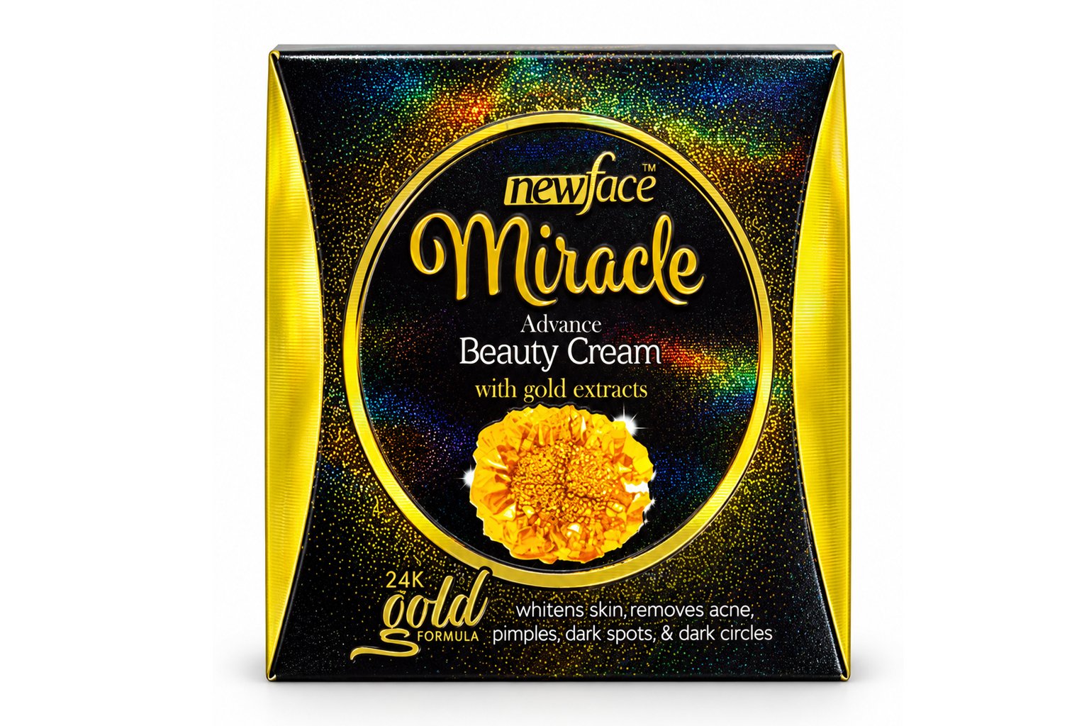 NewFace Miracle 24K Gold Beauty Cream – Advanced Facial Care for Radiance, Dark Spots & Blemish Appearance