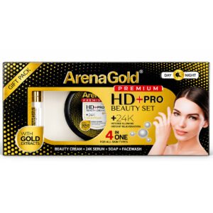 ArenaGold Premium HD+PRO 4-in-1 Beauty Set with 24K Gold