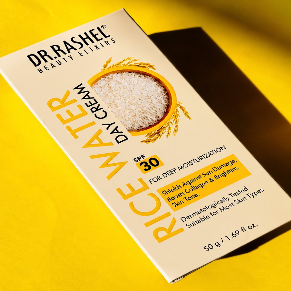 Dr. Rashel Rice Water Day Cream SPF 30 โ packaging and product details