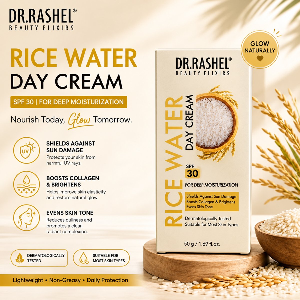 Dr. Rashel Rice Water Day Cream SPF 30 - Image 4