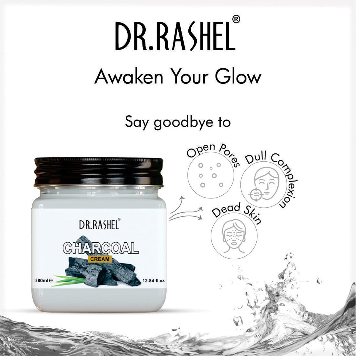 Dr. Rashel Charcoal Face & Body Cream — 380 ml - Image 4