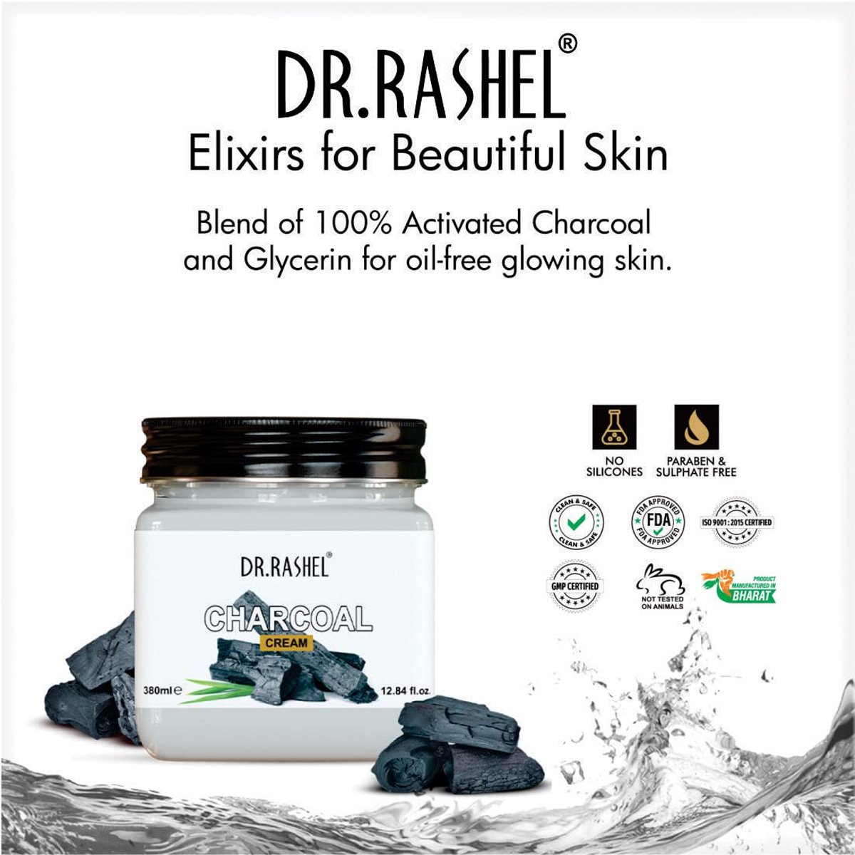 Dr. Rashel Charcoal Face & Body Cream — 380 ml - Image 6