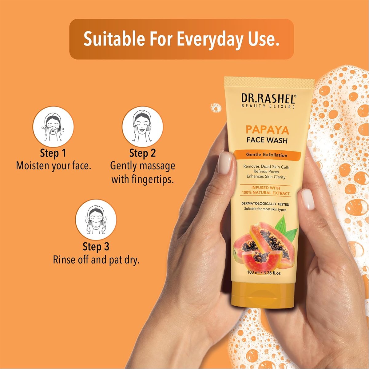 Dr. Rashel Papaya Face Wash — 100 ml - Image 5