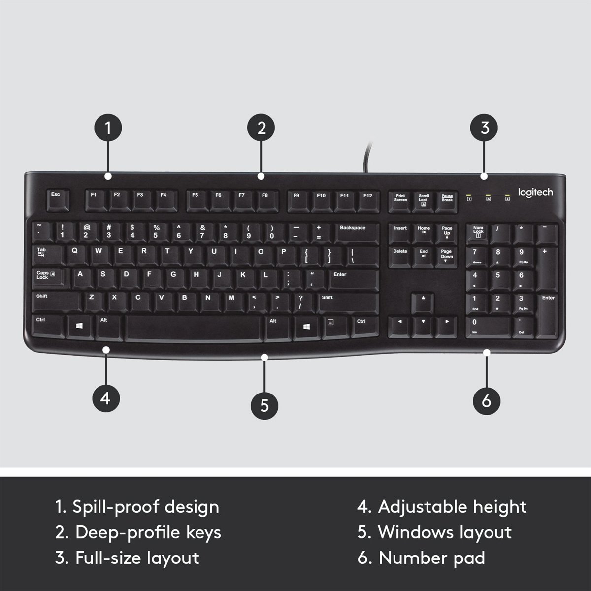 Logitech USB Keyboard K120 - Image 4