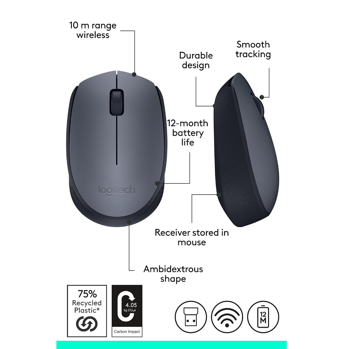 Logitech Wireless Mouse M170 - Image 6