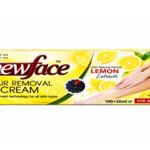 NewFace Lemon Hair Removal Cream – 5-Minute Hair Removal, All Skin Types – 120 ml (100 ml + 20 ml Free)
