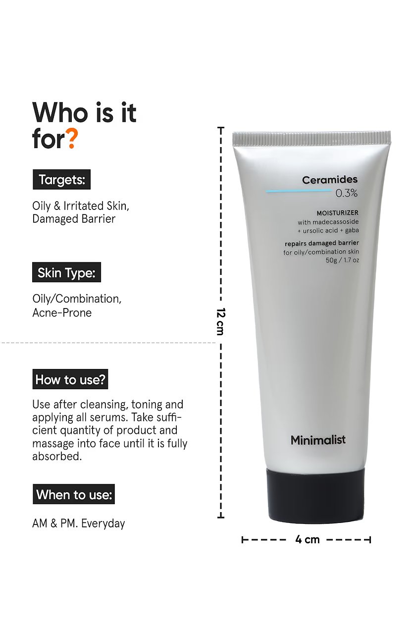 Minimalist Ceramides 0.3% Moisturizer – Barrier-Support Daily Face Moisturizer | 50 g - Image 3