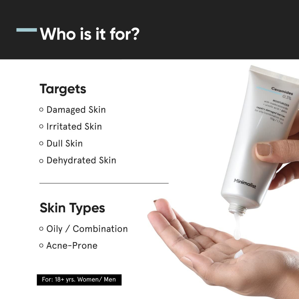 Minimalist Ceramides 0.3% Moisturizer – Barrier-Support Daily Face Moisturizer | 50 g - Image 6