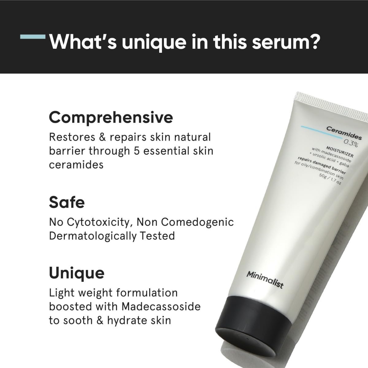 Minimalist Ceramides 0.3% Moisturizer – Barrier-Support Daily Face Moisturizer | 50 g - Image 7
