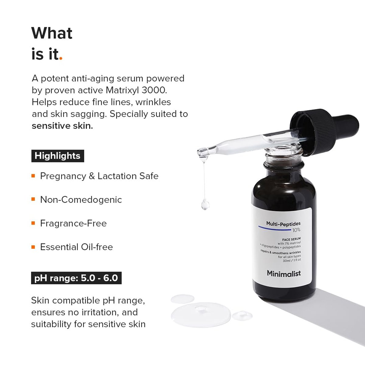 Minimalist Multi-Peptides 10% Face Serum – Peptide-Focused Facial Serum | 30 ml - Image 6
