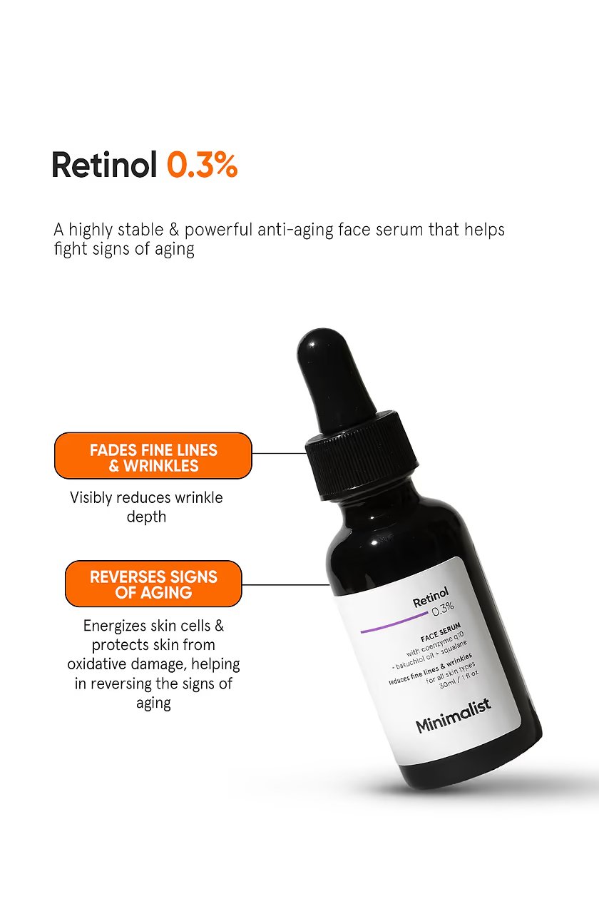 Retinol 0.3% Face Serum - Minimalist product visual