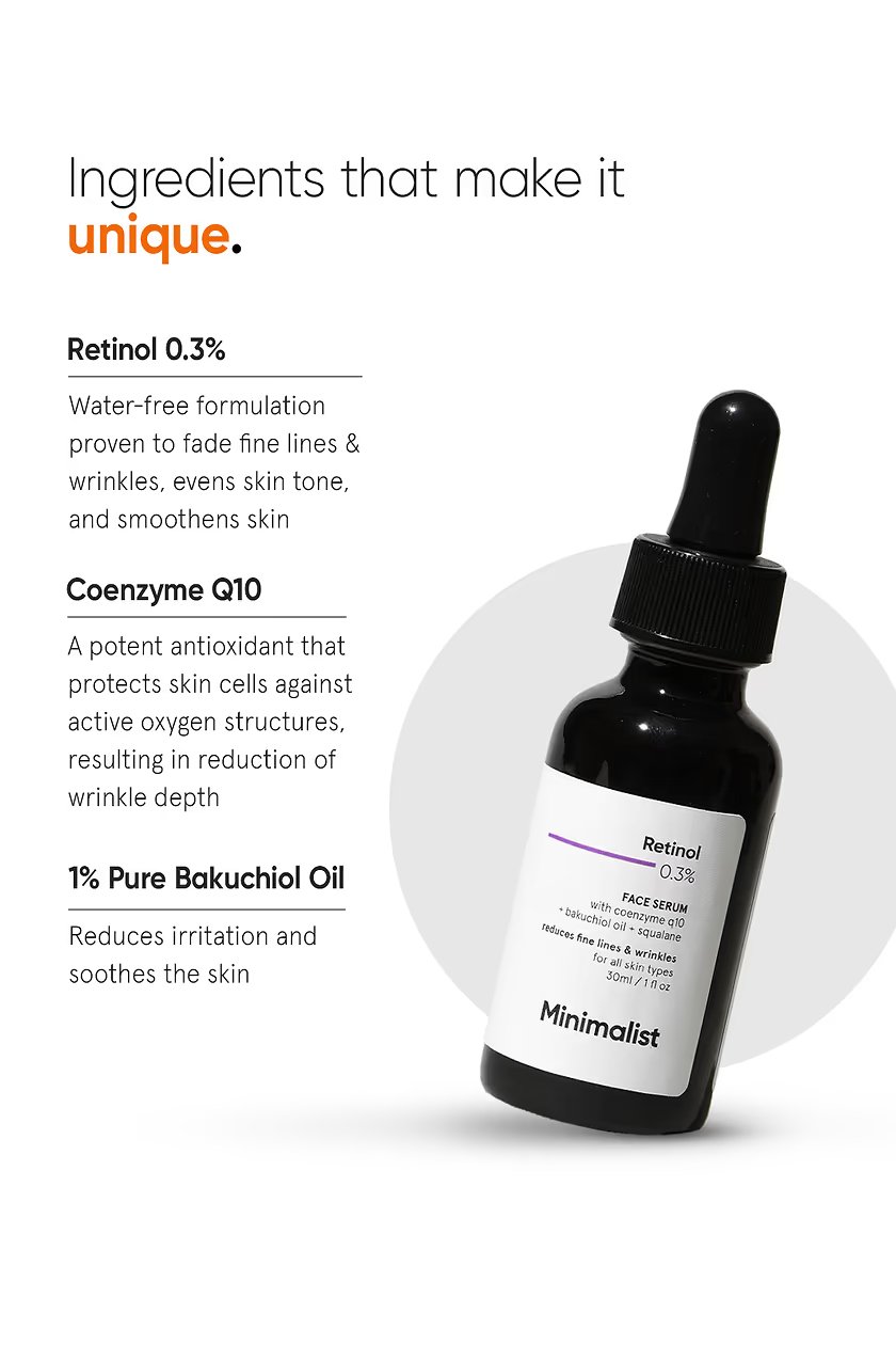 Minimalist Retinol 0.3% Face Serum – Measured Night-Time Retinol Care | 30 ml - Image 4