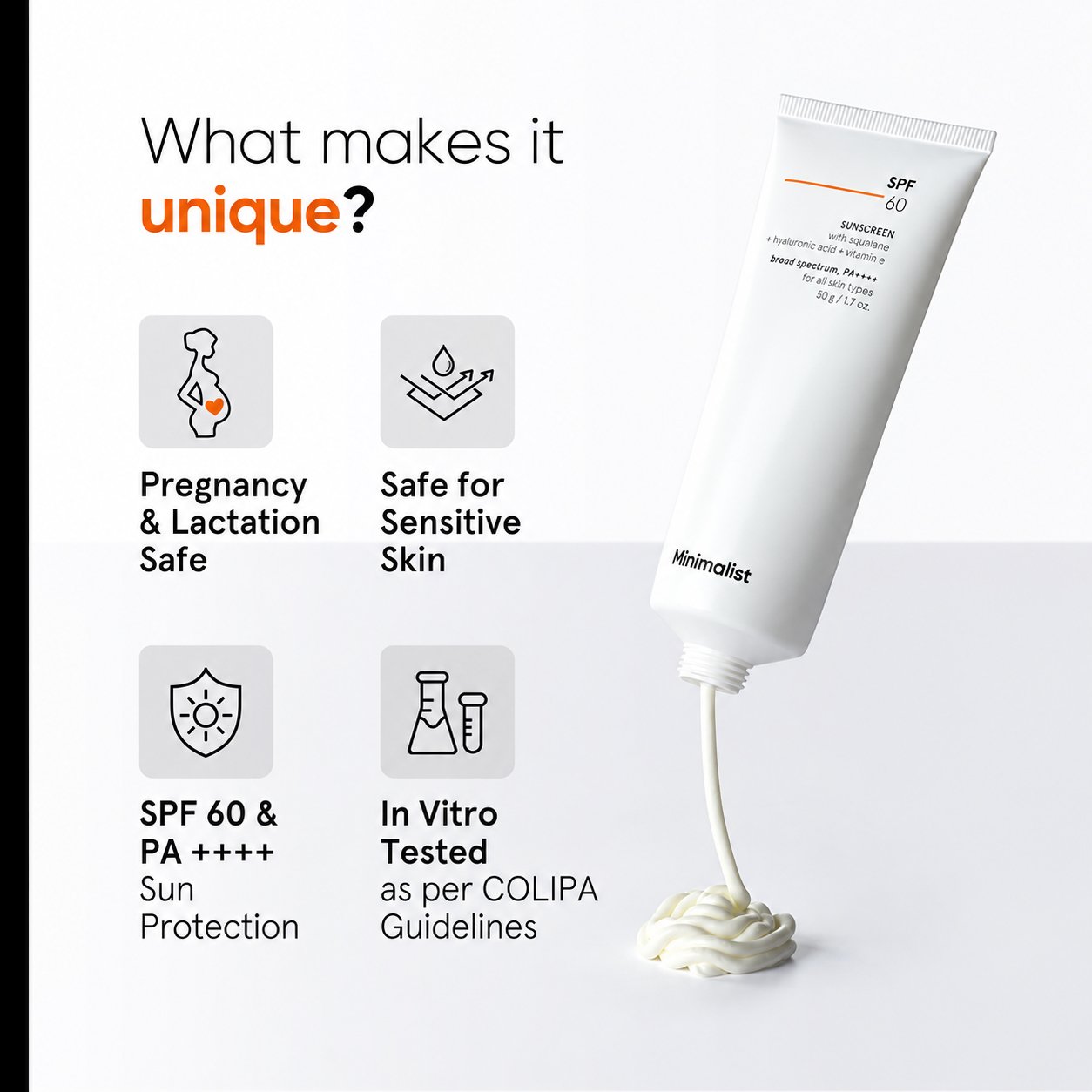 Sunscreen SPF 60 - Minimalist product visual
