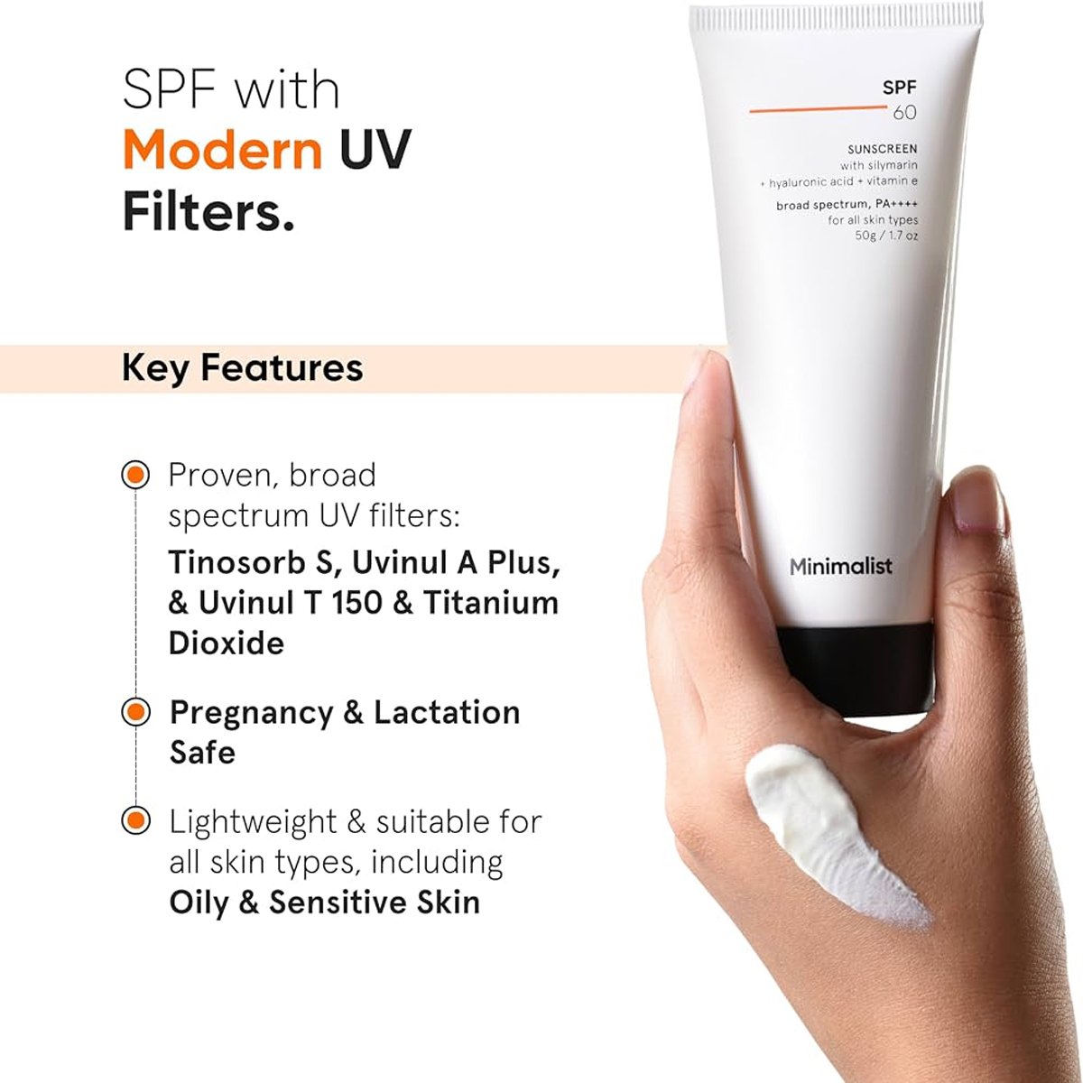 Minimalist SPF 60 Sunscreen – Broad Spectrum Daily Sun Protection | 50 g - Image 5
