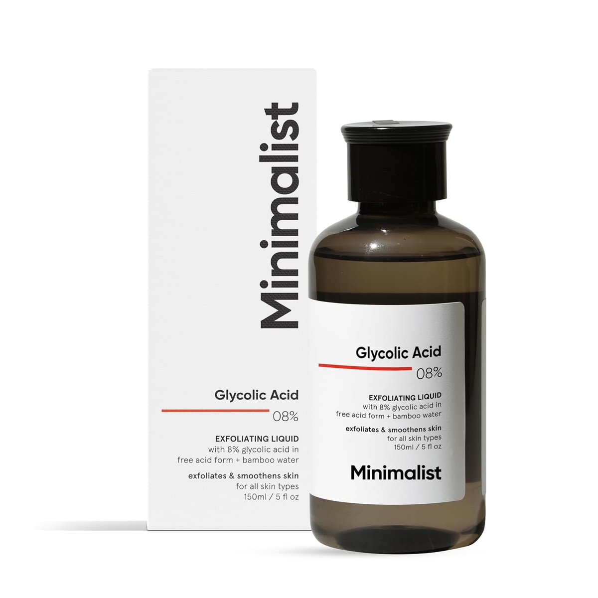 Minimalist Glycolic Acid 8% Toner – Exfoliating Face Toner | 150 ml - Image 5