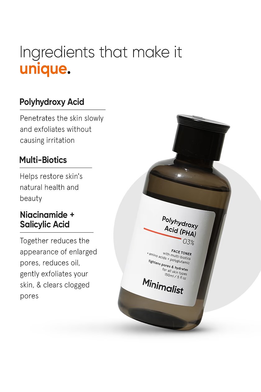 Minimalist PHA 3% Face Toner – Gentle Exfoliating Toner | 150 ml - Image 4