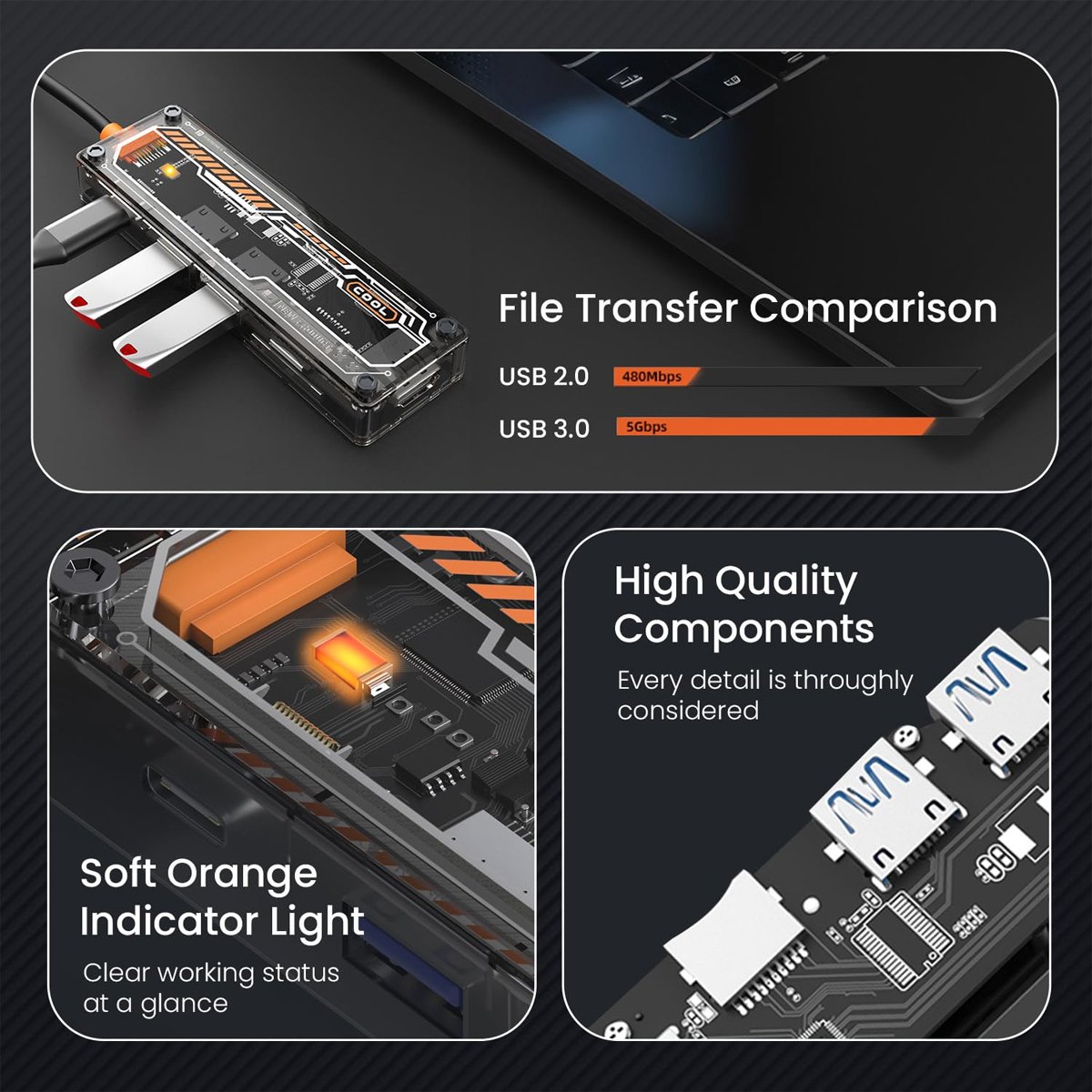 Portronics M Port View Two 6 in 1 USB Type C Hub product detail