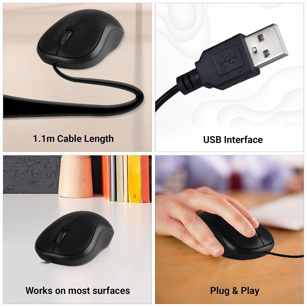 Zebronic Comfort Wired Mouse product detail