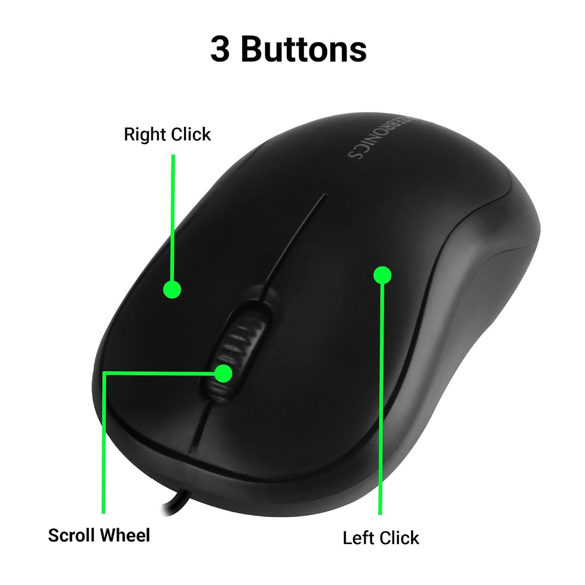 Zebronic Comfort Wired Mouse - Image 3