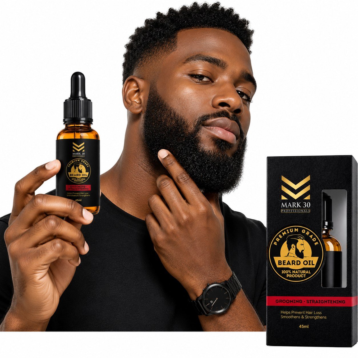 MARK 30 Premium Nourishing & Straightening Beard Oil - 30ml - Image 2