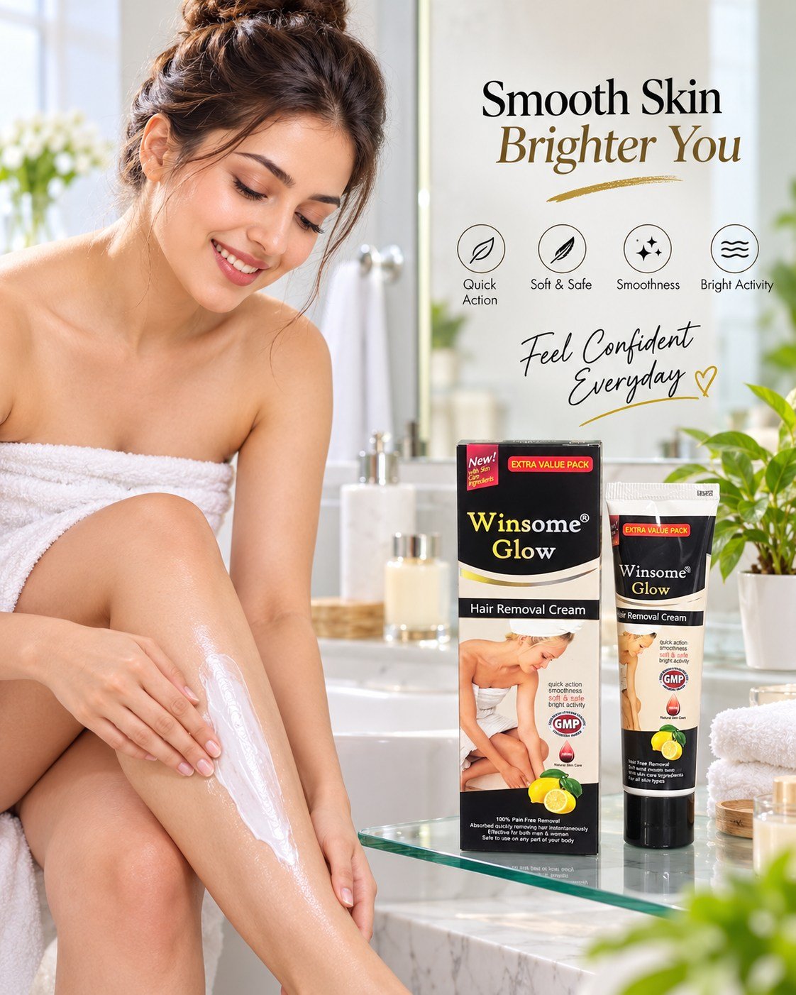 Winsome Glow Hair Removal Cream - 100ml - Image 3
