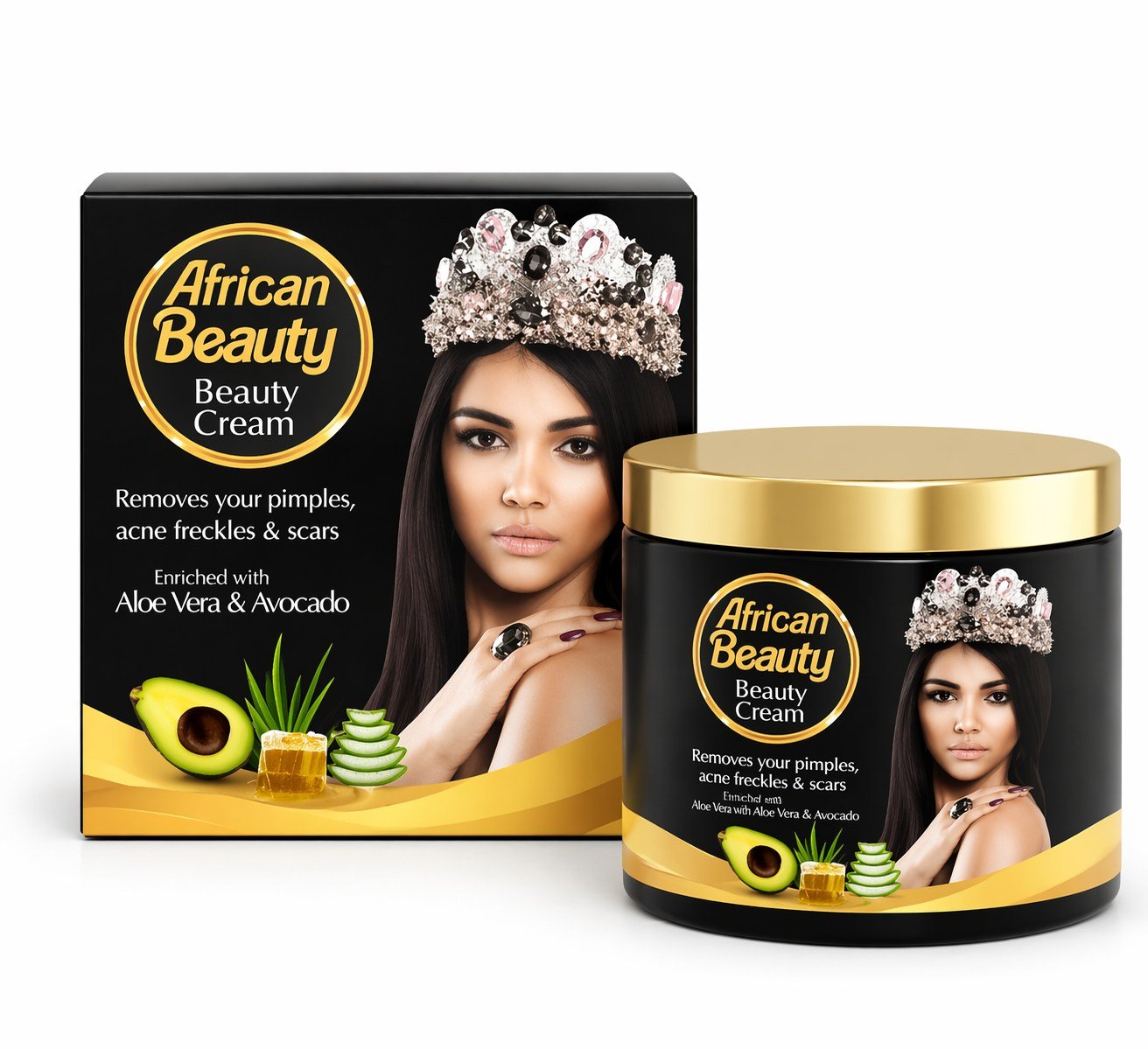 African Beauty Cream with Aloe Vera & Avocado - 18g